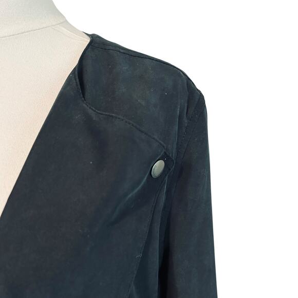 Calvin Klein Jeans Size XL Black Blazer Bolero Jacket Short Pockets Open Front - Picture 10 of 11